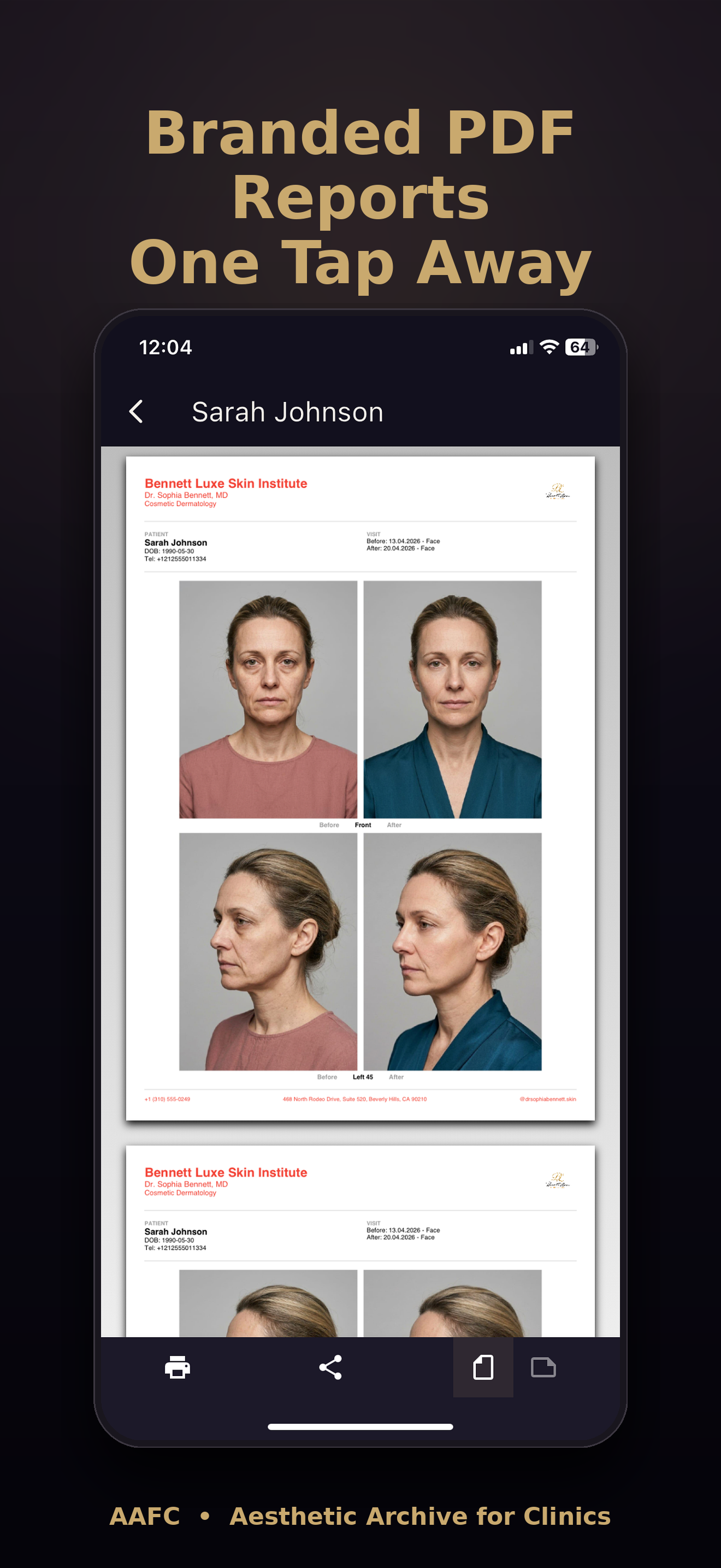 Branded PDF report